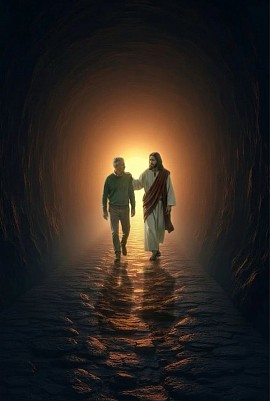 One man and his dog and jesus